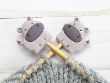 Fox & Pine Stitches Stitch Stoppers/  Point Protector - Hippo